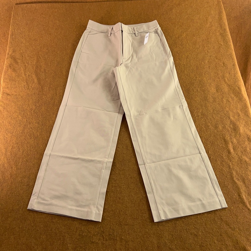 Old Navy Womens 12 Beige High-Rise Pixie Super Wide Leg Pants NWT